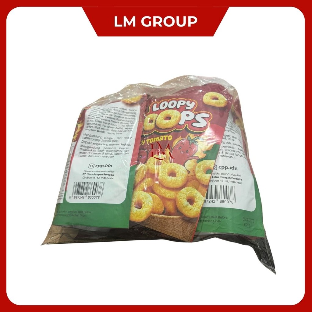 

Loopy Loops Spicy Tomato Makanan Ringan Tomat Pedas 1 Pack isi 5 pcs 25gr