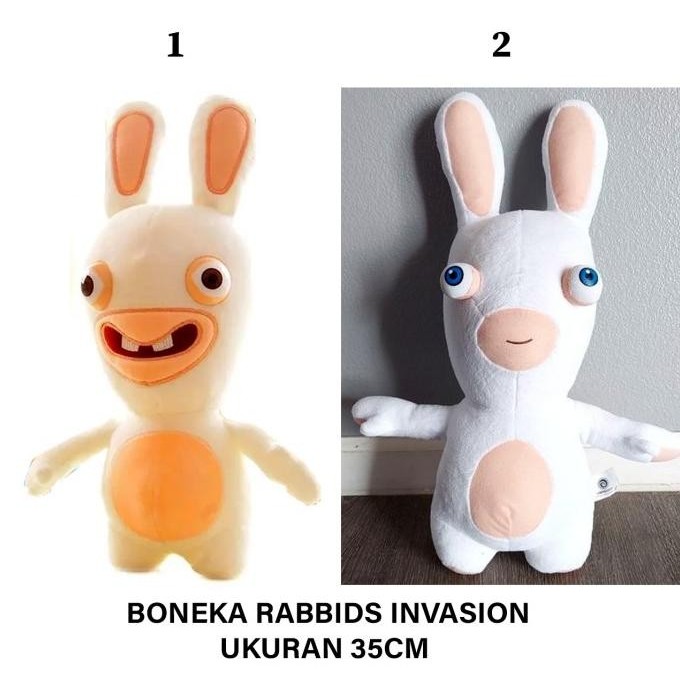 Stock Ready Boneka Rabbids Invasion Boneka Rabbit Kelinci Film Kado Animal Terlaris