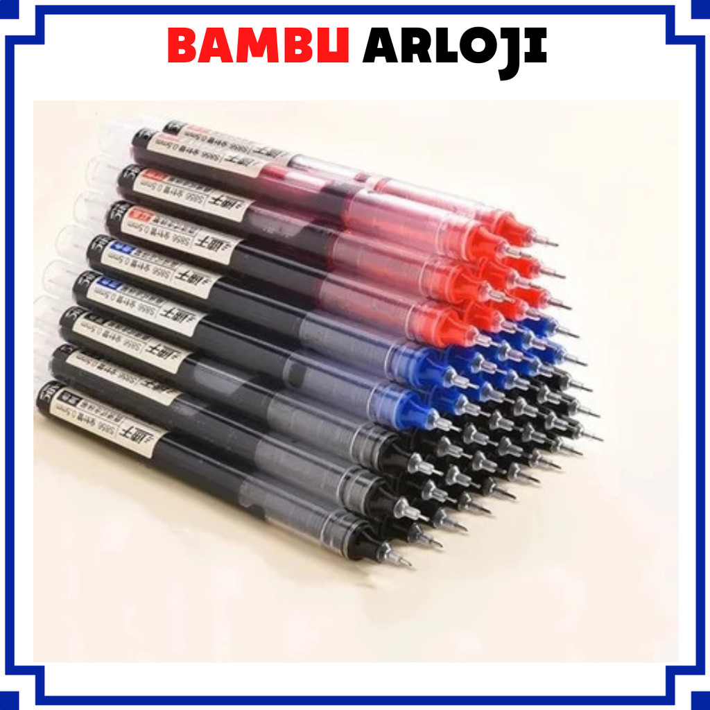 

BAJ Roller Pen Gel 0.5mm Penca Cair Cepat Kering Biru Hitam Merah SS292