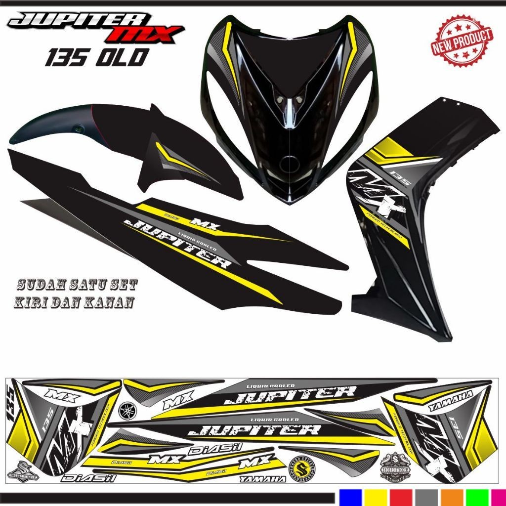 VARIASI MOTOR STIKER MOTOR JUPITER MX LAMA / STRIPING JUPITER MX OLD STIKER VARIASI