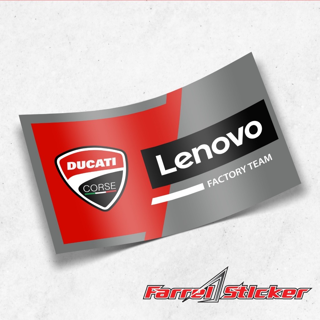 STICKER DUCATI TEAM STIKER DUCATI LENOVO TIM GP