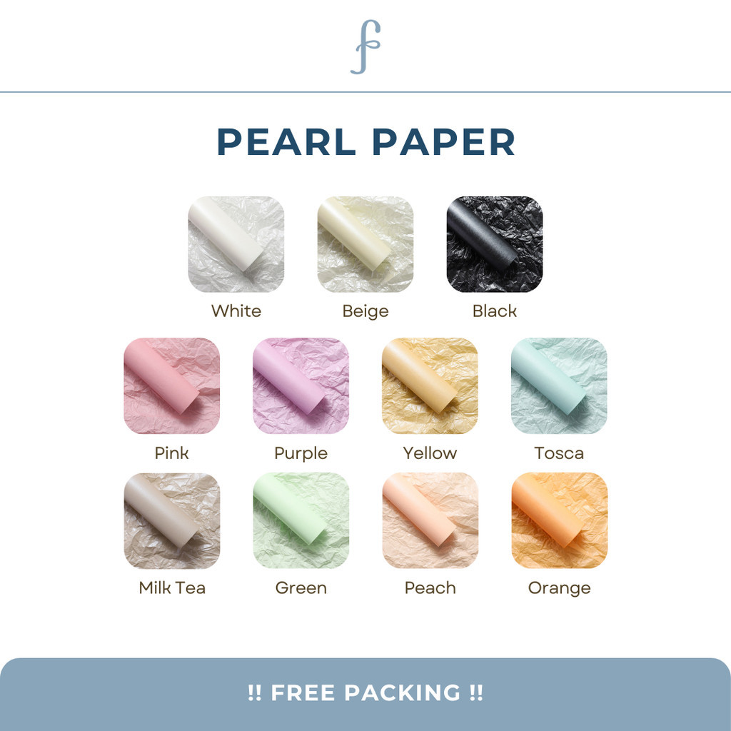 

[20 lmbr] Kertas Buket Bunga Pearl Serut / Pear Paper / Flower Wrapping Paper