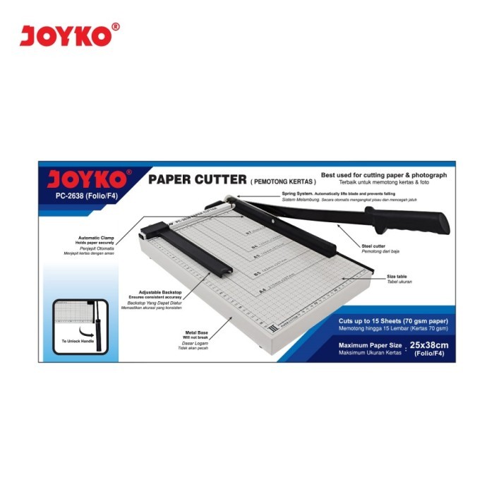 

Alat Pemotong Kertas / Paper Cutter Joyko PC-2638