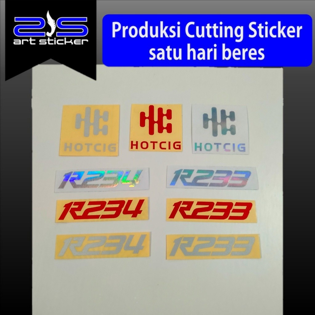 PROMO TERMURAH Sticker Logo Hotcig R233 R234 BISA COSTUM