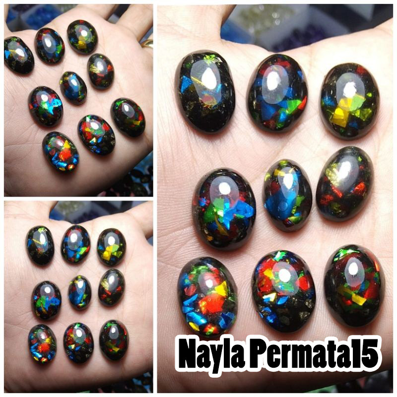 Batu black opal kalimaya jarong full