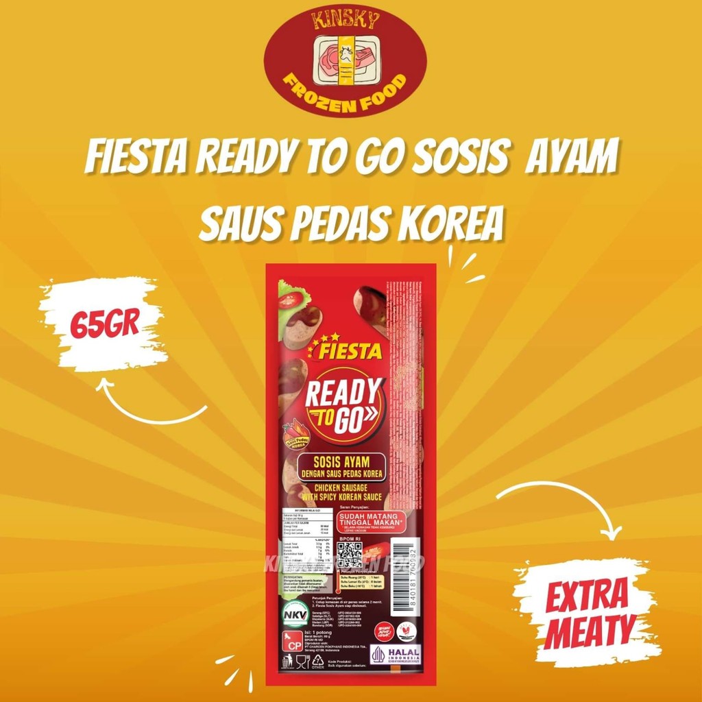 

FIESTA READY TO GO SOSIS AYAM SAUS PEDAS KOREA 60GR