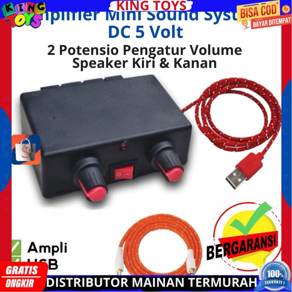 Power Ampli Mini 5volt 2 Channel Free usb free aux jernih bas mantap Amplifier Miniatur Terbaru