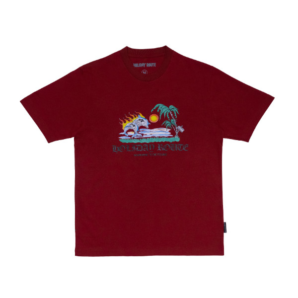 Holiday Route Lovina Tee Maroon