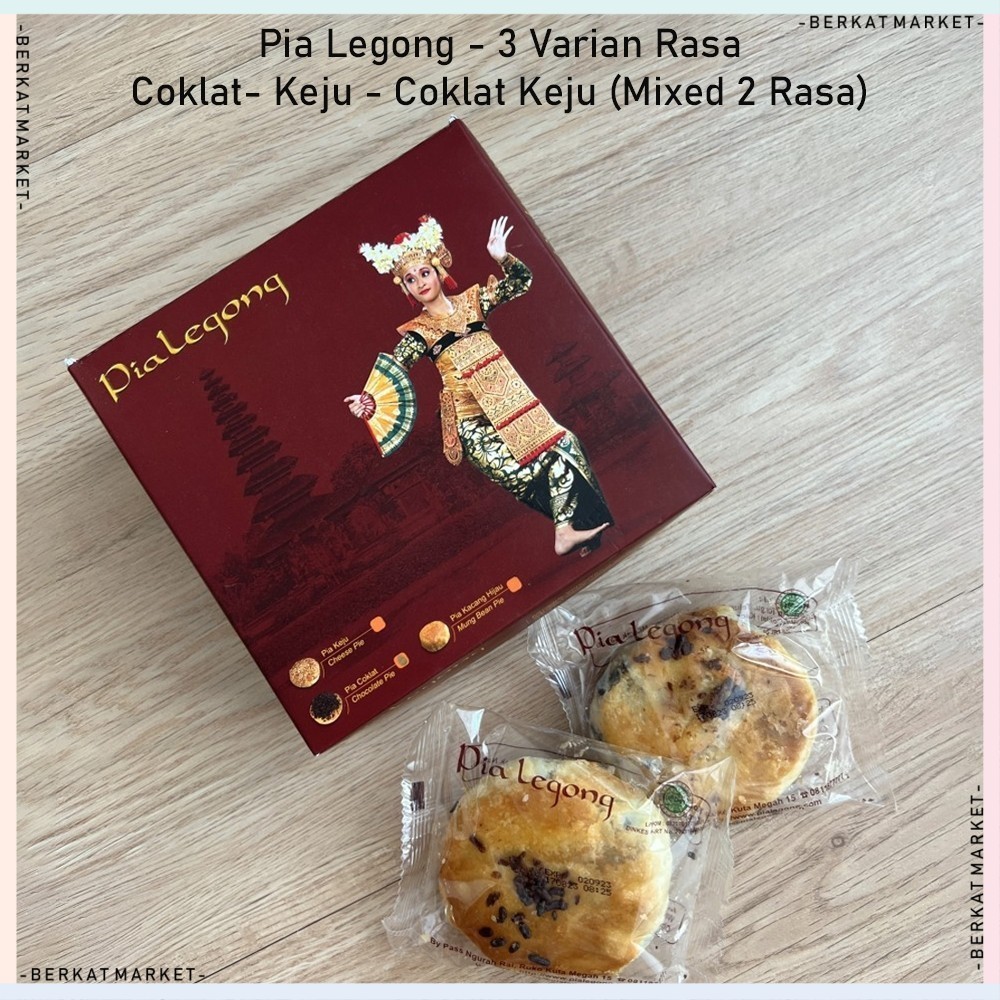 

Pia Legong Oleh-oleh Kue Khas Bali Mix Keju Coklat Durian Kacang Hijau Original Enak