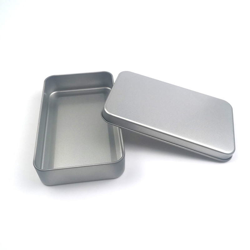 

New Square Tin Storage Boxes Small Metal Storage Box Silver Jewelry Keys Coins Metal Box Tin Wedding Candy Storage Tin Can