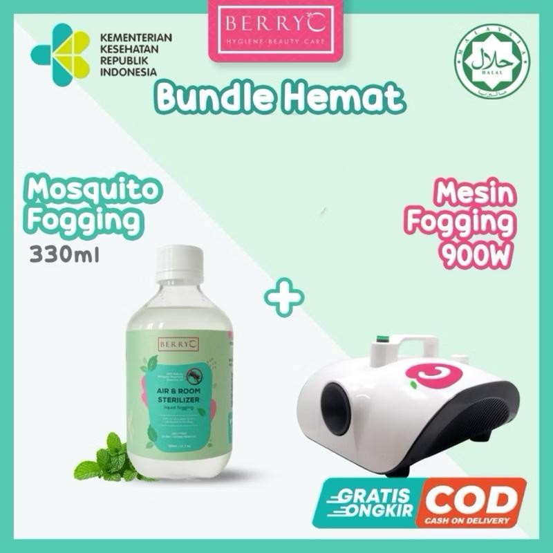 Promo Berryc Mesin & Mosquito Repellent Fogging 330Ml Alat Fogging & Cairan Asap Pengusir Nyamuk Dbd