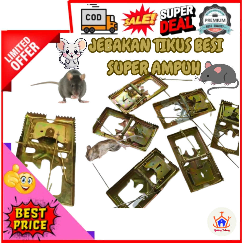 Jepretan Tikus Besi Jepretan Tikus Besi Tebal Jebakan Perangkap Tikus Ampuh Penjepit Tikus Besi Besa