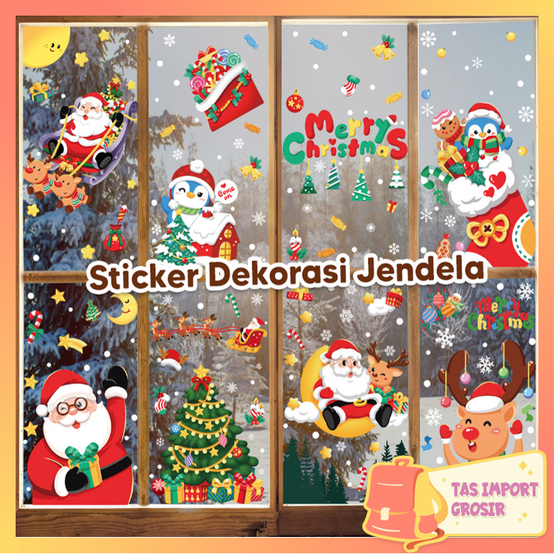 

Tas Import - 6060 Stiker Jendela Kaca Motif Natal / Stiker Motif Natal Xmas / Hiasan Stiker Jendela / Hiasan Dekorasi Motif Christmas