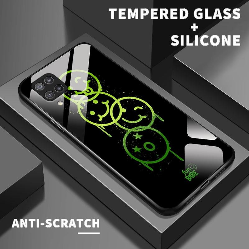 Hard Case For Samsung A12 A11 A13 4G A14 A15 5G A10 A10s Tempered Glass Silicon Back Simple Orisinal