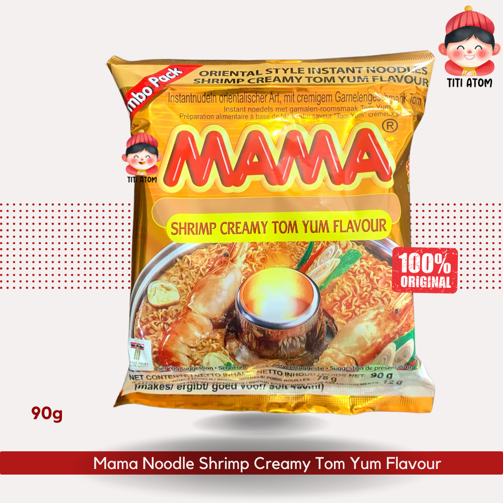 

Mama Noodle Shrimp Creamy Tom Yum Mie Instant Kuah Tom Yam Kental Thailand 90g