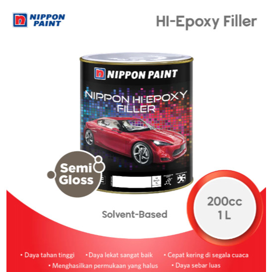 CAT DASAR DEMPUL DUCO NIPPON HI EPOXY FILLER 2 KOMPONEN MOBIL SEPEDA MOTOR