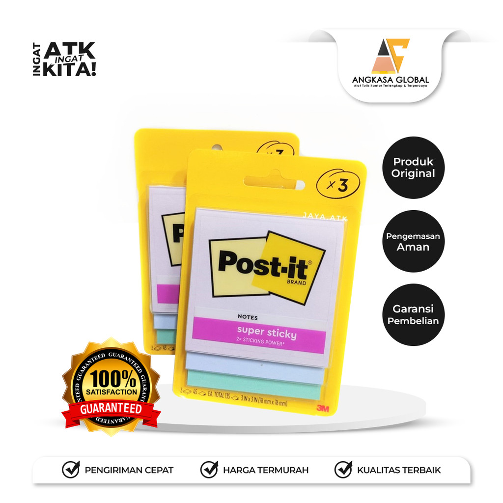 

POST IT 3M STICKY NOTE NO. 3321-3SSJP (1SET)