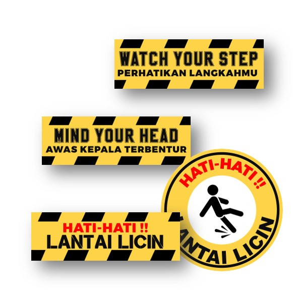 

Stiker Peringatan Lantai Licin - Stiker Peringatan Kepala Terbentur