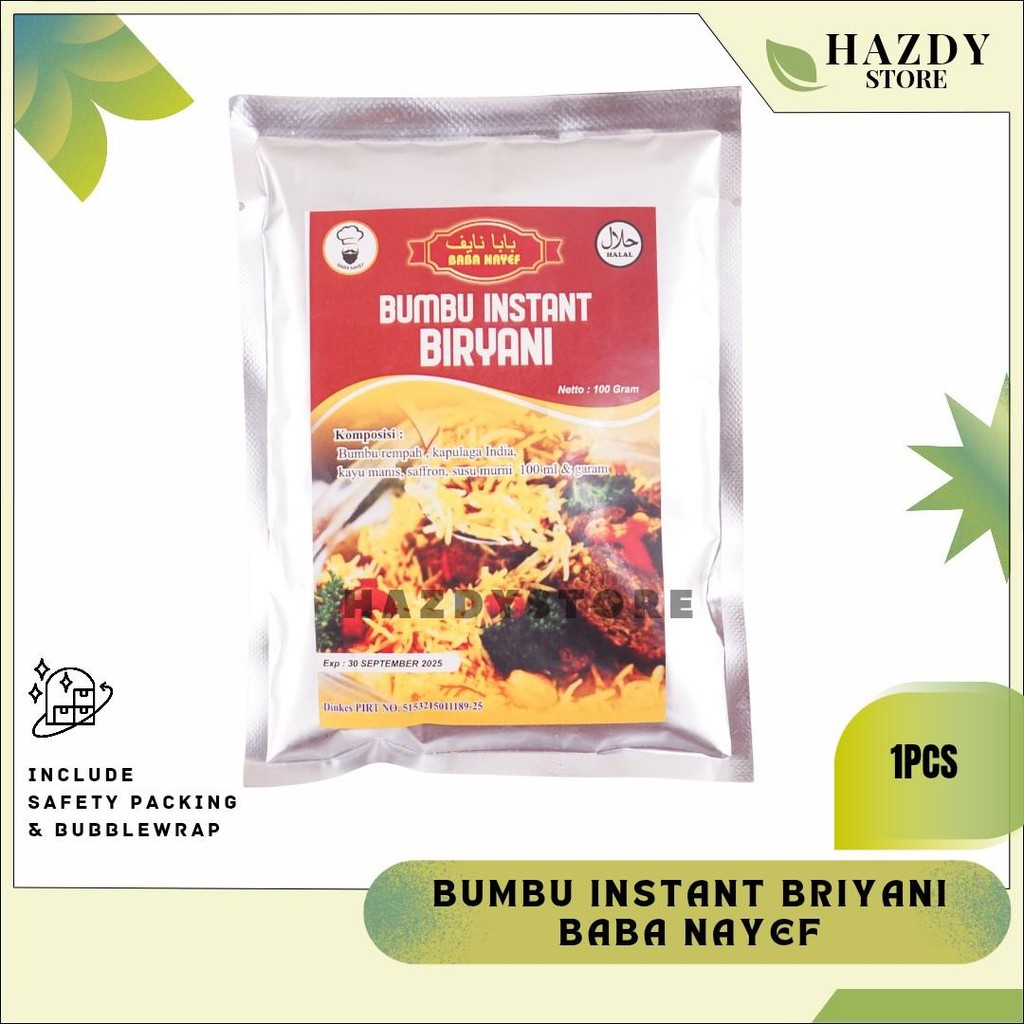 

baba nayef bumbu instant nasi briyani enak original ajib