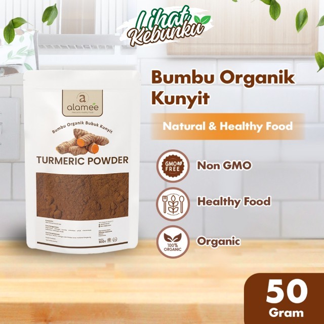 

ALAMEE Turmeric Powder Kunyit Bubuk Ground Bumbu Dapur Instan Organik Murni Asli Tanpa Campuran 50gr LIHAT KEBUNKU