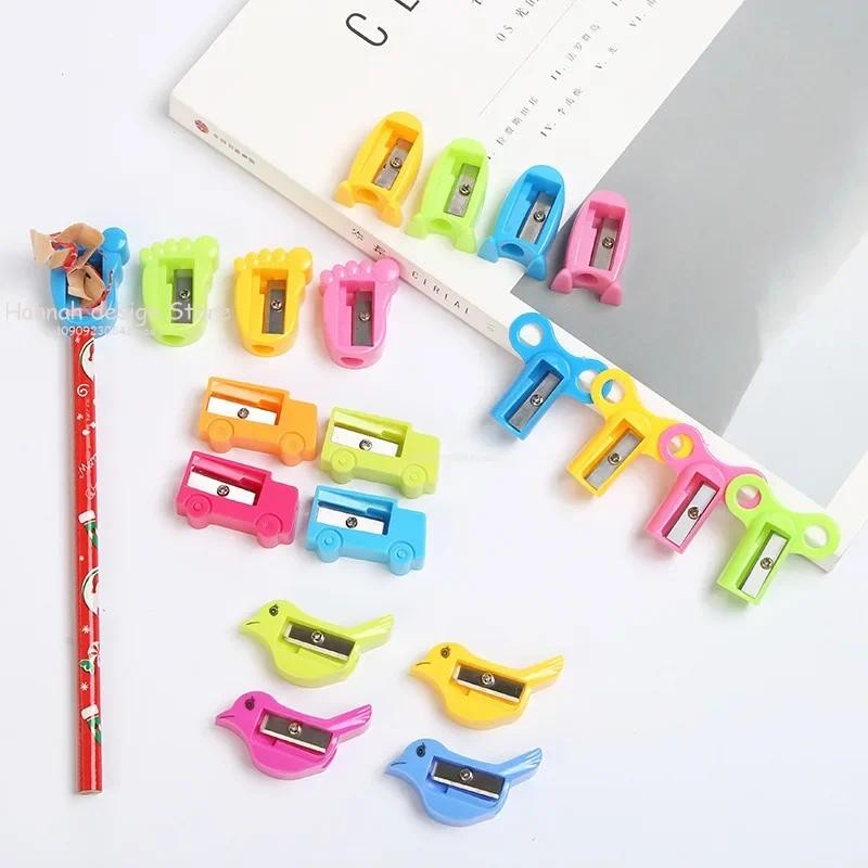 

4PCs Korean Stationery Cute Cartoon School Supplies Prizes Children Creative Pencil Pencil Sharpener Pencil Shapper