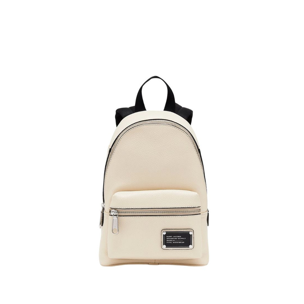 MARC JACOBS Small Leather Workwear Backpack Marshmallow