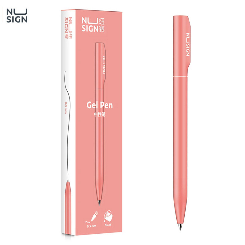 

NUSIGN Neutral Pen Black 0.5mm Black Refill Colorful Gel Pens Rotary Switch Smooth Writing MI Pen For Office Home School