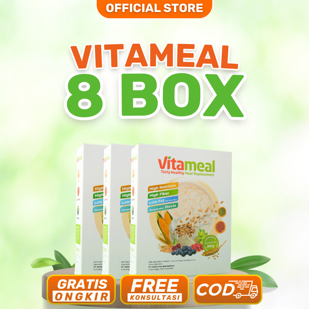 

8 Box Vitameal Efektif Mengatasi Diabetes Menahun Superfood Lokal Obat Vitamil Serat Asli Pencernaan Multigrain Dewasa Atasi Gula Darah Tinggi