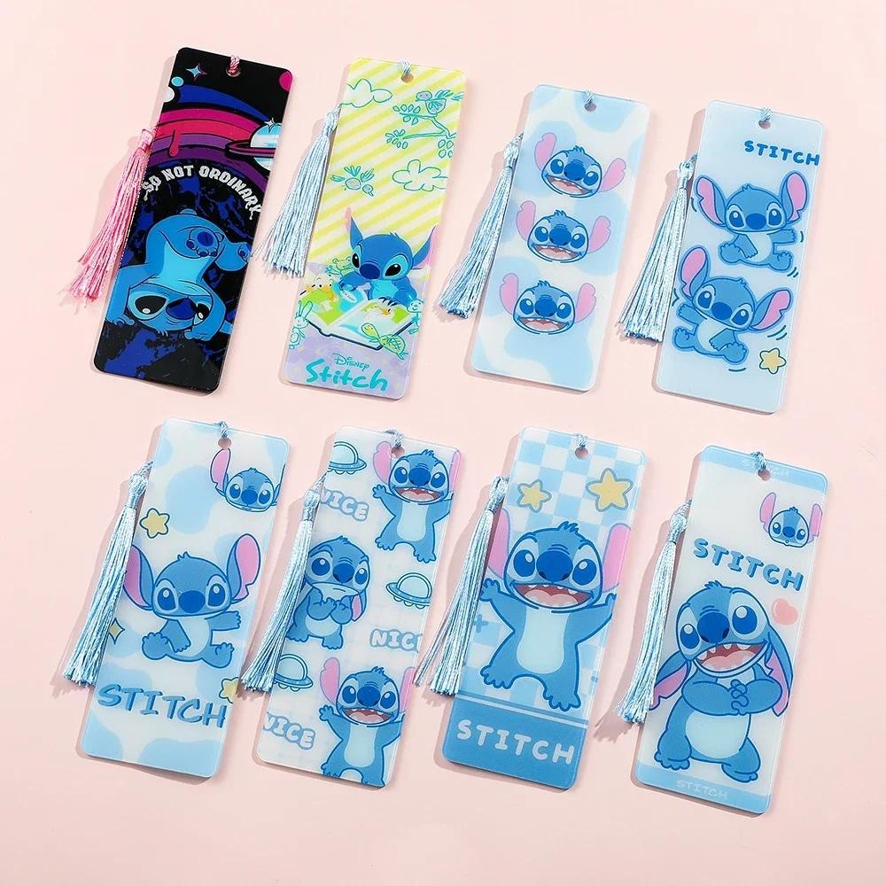 

Stitch Acrylic Bookmark Tassels Page Mark Cartoon Readings Bookmark Kawaii Collect Souvenirs for Boys Girls Stationery Supplies