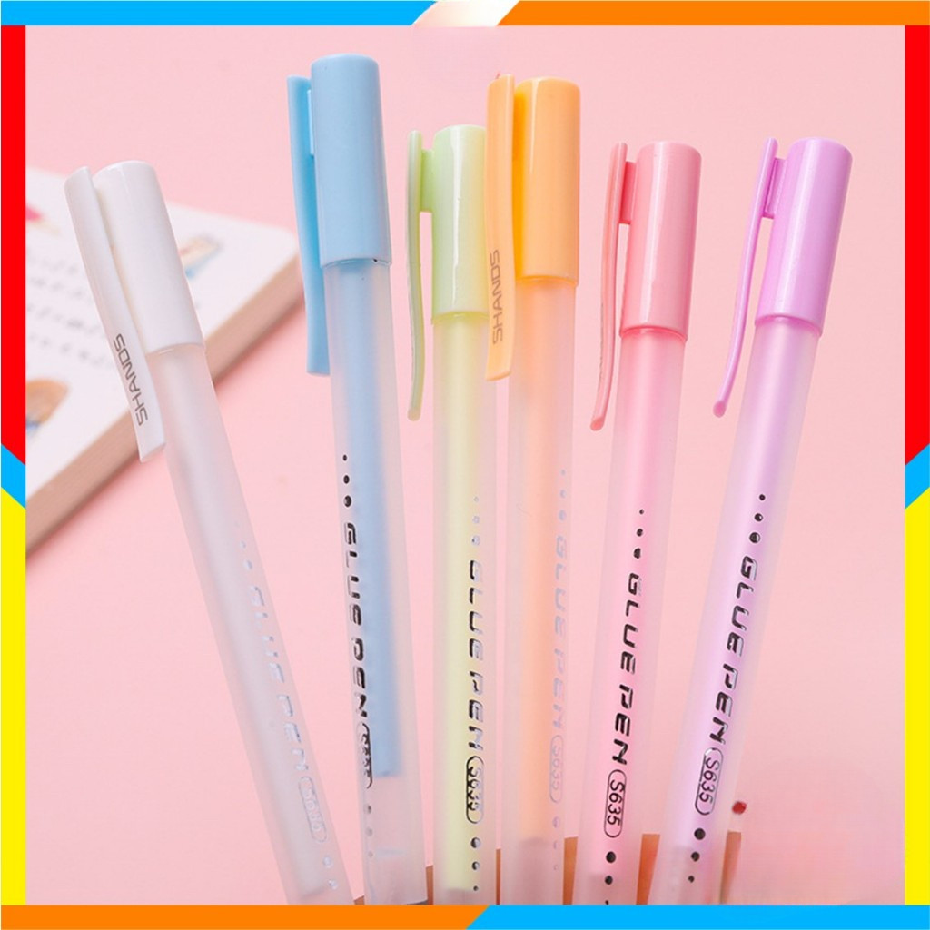 

MCC Pulpen Lem Kertas Cepat Kering Lem Cair Anti Bocor Bentuk Pena Glue Pen Stiker Scrapbook Diy Untuk Anak-Anak