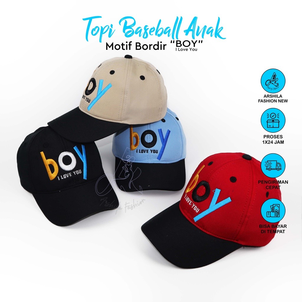 TOPI ANAK Bordir BOY / TOPI ANAK BORDIR BOY