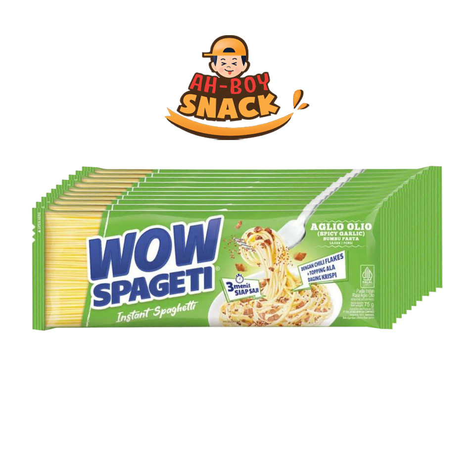 

10 PCS - MIE WOW SPAGETI AGLIO OLIO - MIE WOW MAYORA - AHBOY SNACK