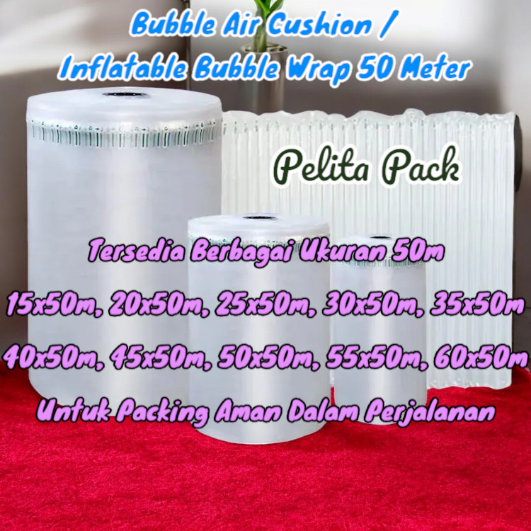 

Bubble Air Column 50 Meter / Bubble Air Cushion / Inflatable Bubble Wrap - Pelita Pack