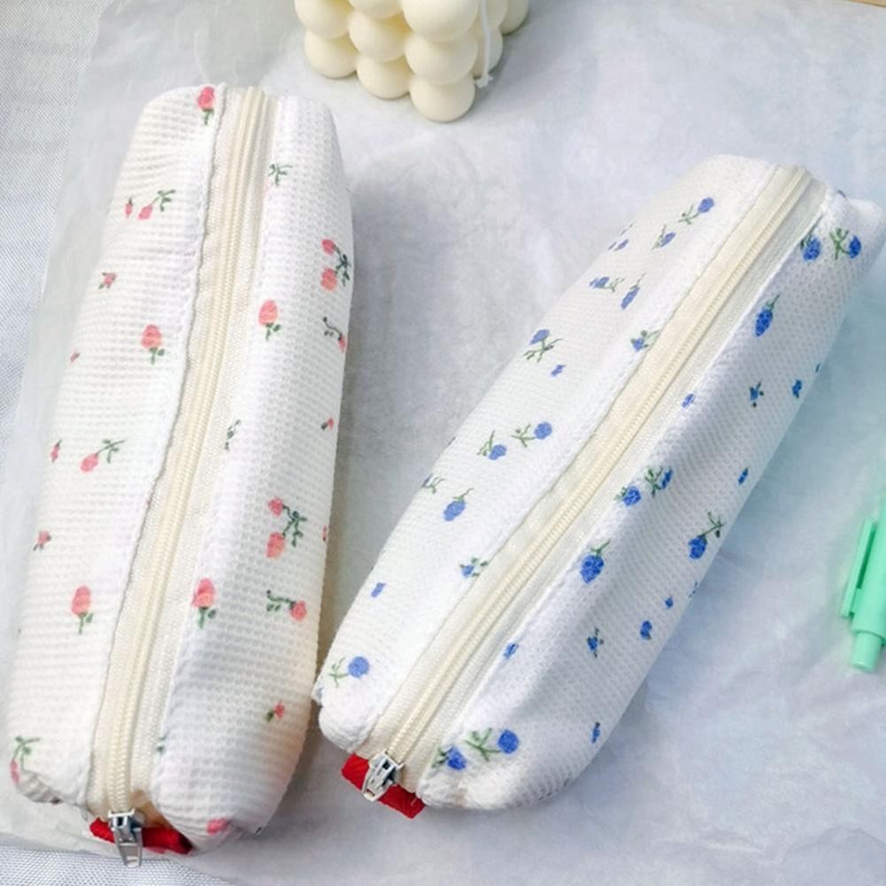 

kawaii Korean Pencil Bag Fresh Style Flowers Pencil Cases Cute Pen Bag Storage Bags School Supplies Stationery material escolar