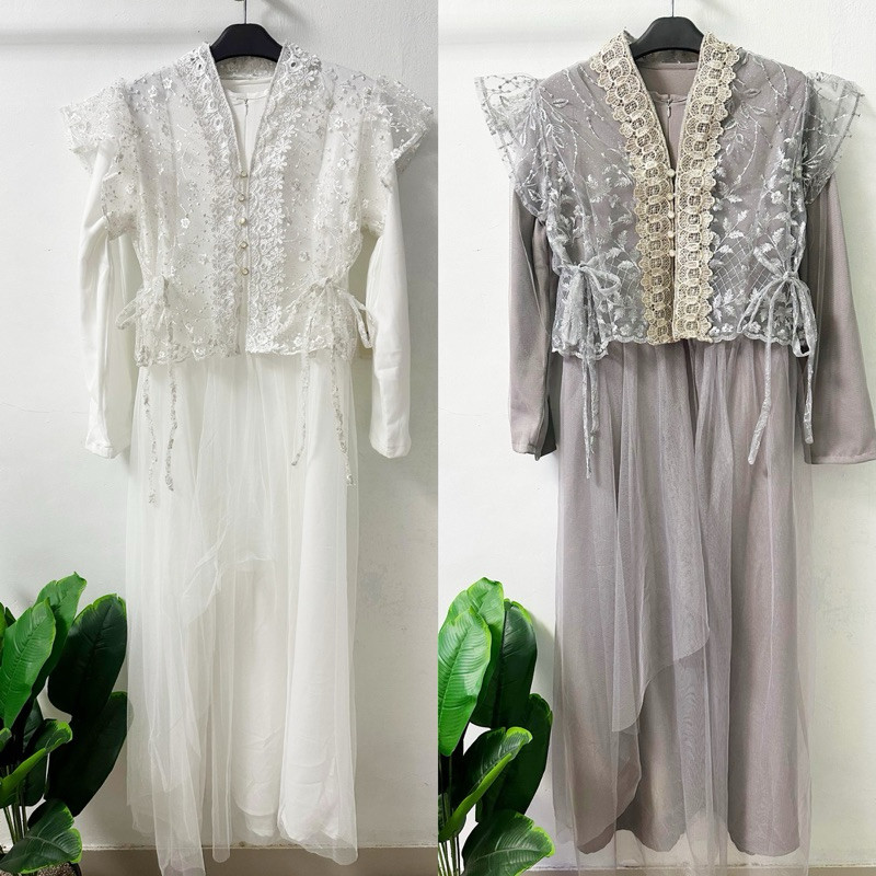 Loola dress gamis vest gamis korean style gamis lebaran 2025 PROMO