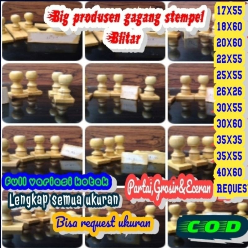 

gagang stempel kotak lengkap semua ukuran