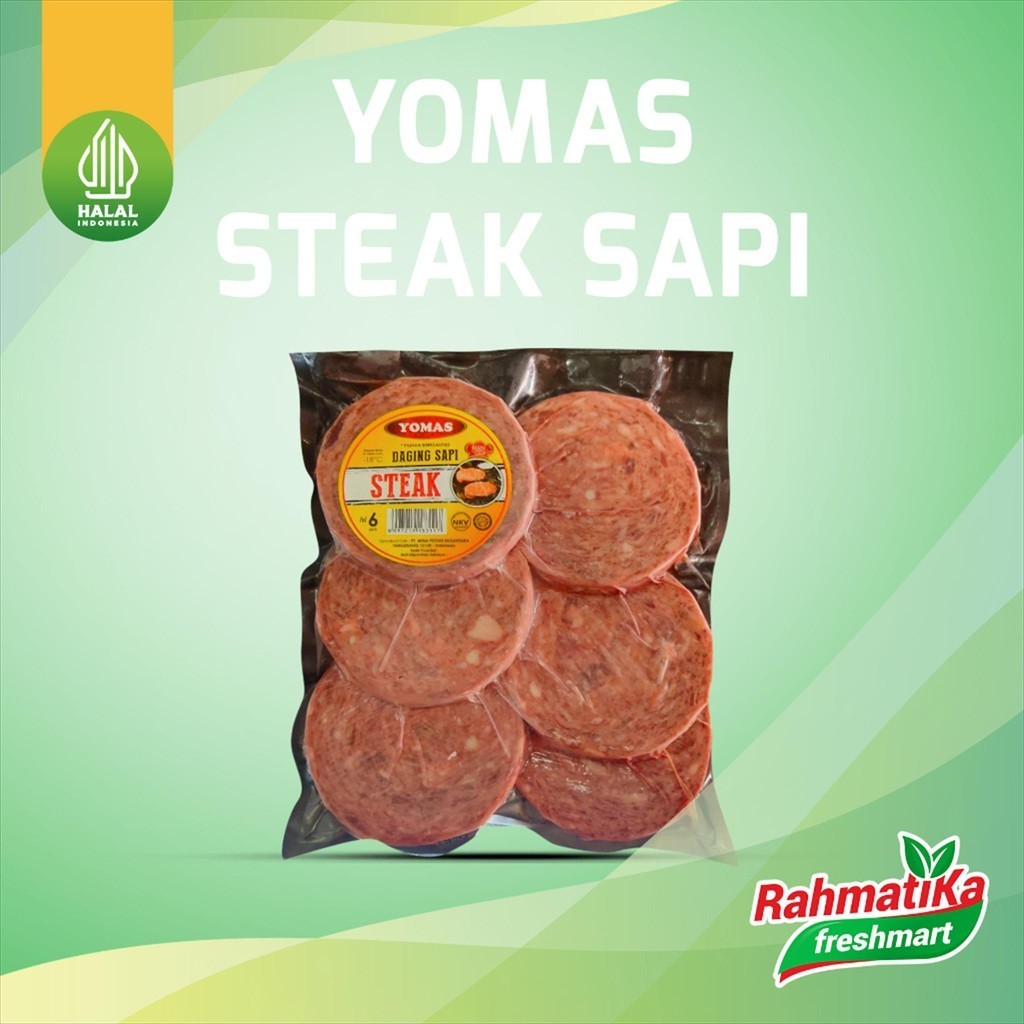 

Yomas Beef Steak / Daging Sapi Steak Isi 6 Pcs 500 gr