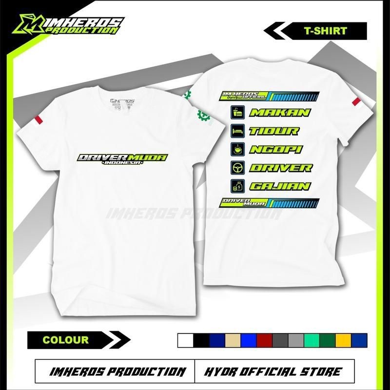 Kaos Driver Muda Makan Tidur / Baju Distro Makan Tidur Ngopi Driver Gajian / Atasan pria wanita