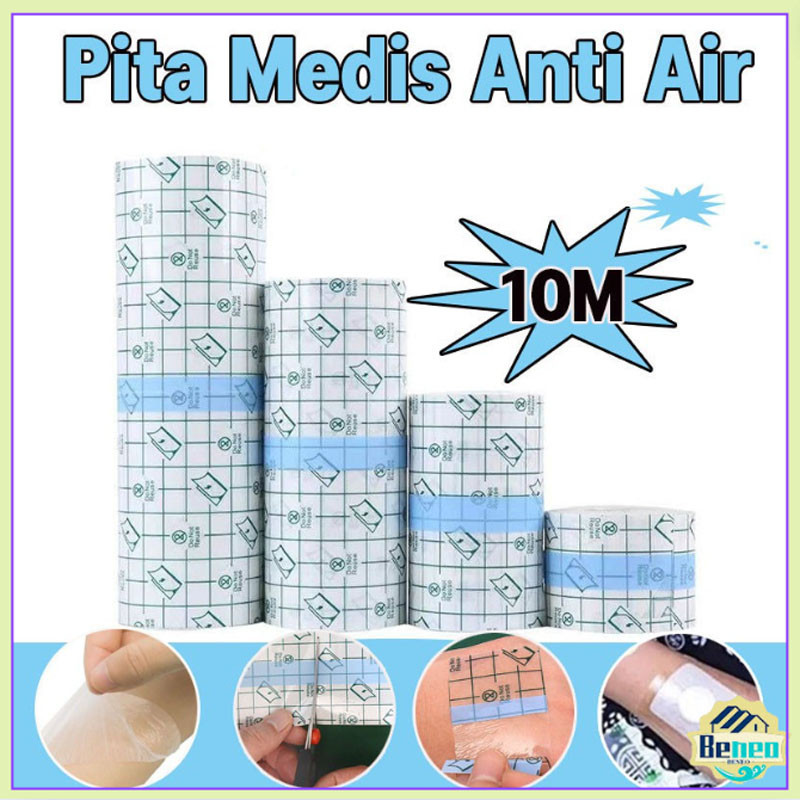 10M Tranparent Film Dressing Roll Pita Medis Anti Air Anti Luka Plester Tahan Air Luka Plester