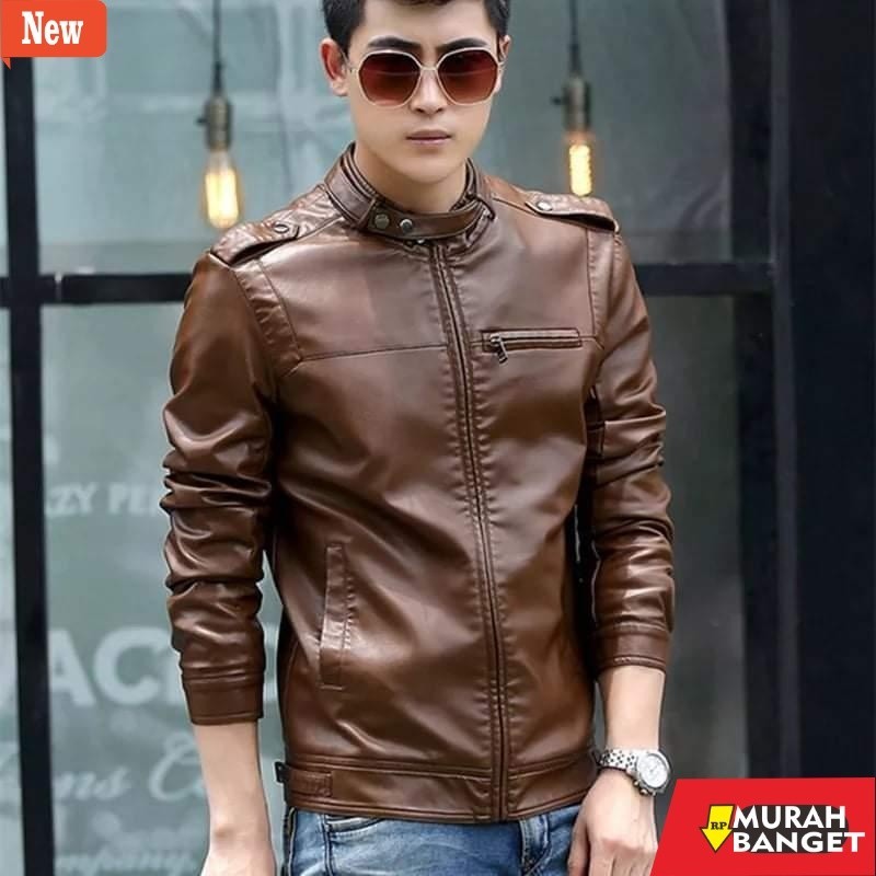 jaket kulit pria garut Jaket nwe HITAM , COKLAT/jaket kulit pria