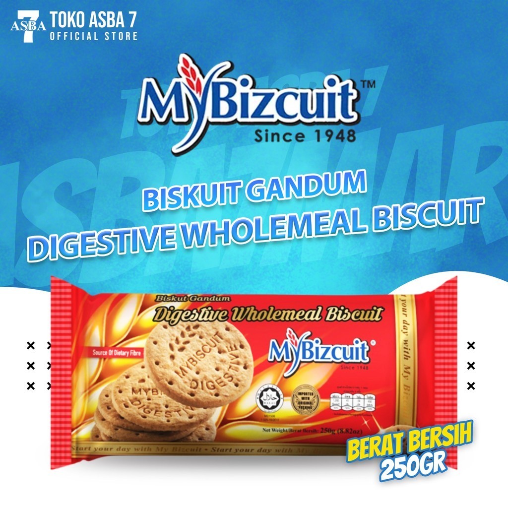 

MYBIZCUIT WHOLEMEAL BISCUIT GANDUM 250G