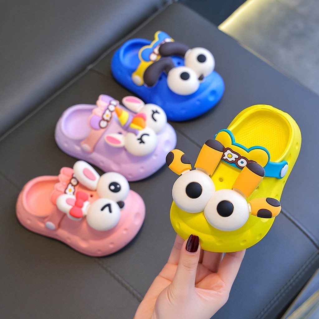 PROMO 6.6 IMPORT Okaybaby B417 Sandal Slop Kartun Anak Laki Laki Perempuan Kekinian Sendal Casual Ba