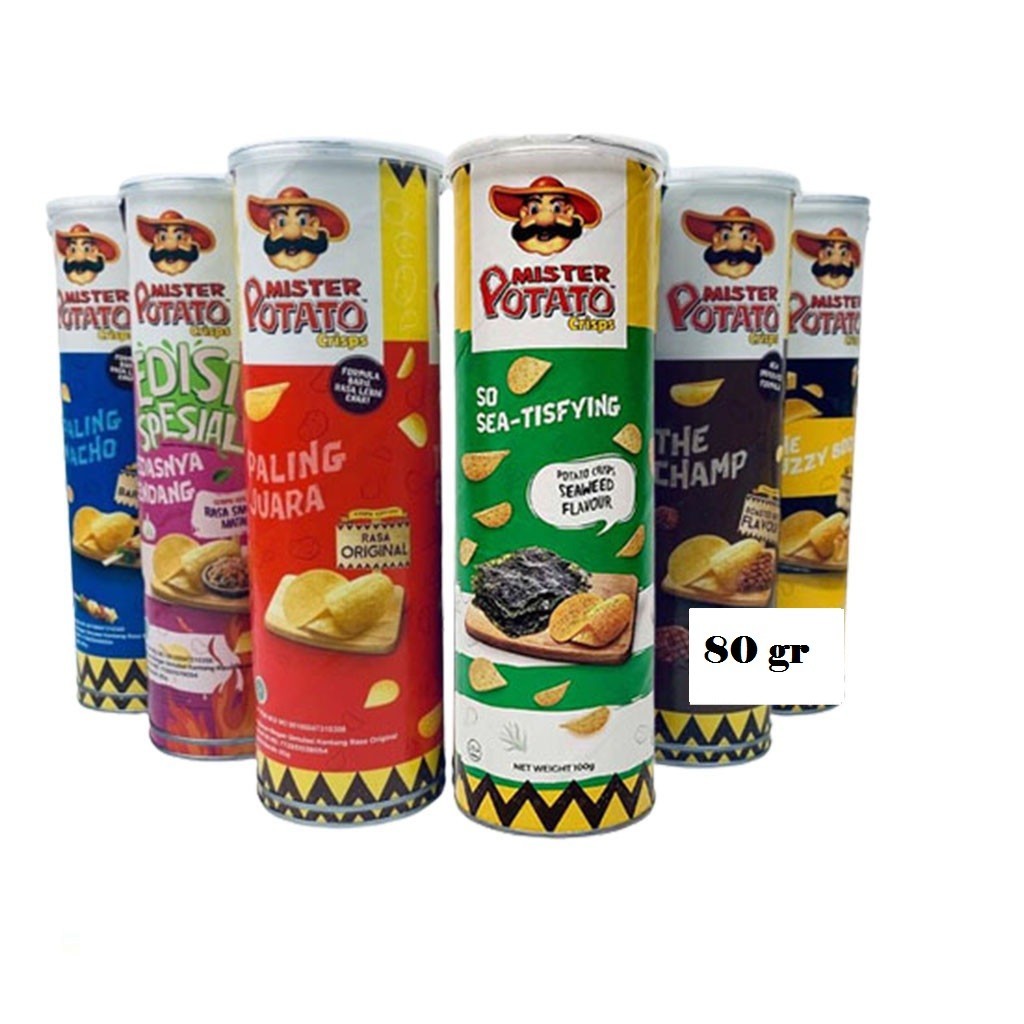 

Mister Potato Crisps / Keripik Kentang Rasa Original Seaweed 80gr