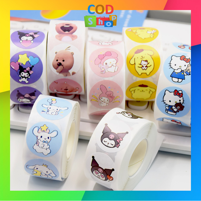 

COD - 6267 Stiker Roll Motif Kartun Lucu / Sticker Roll / Decorative Sticker Roll
