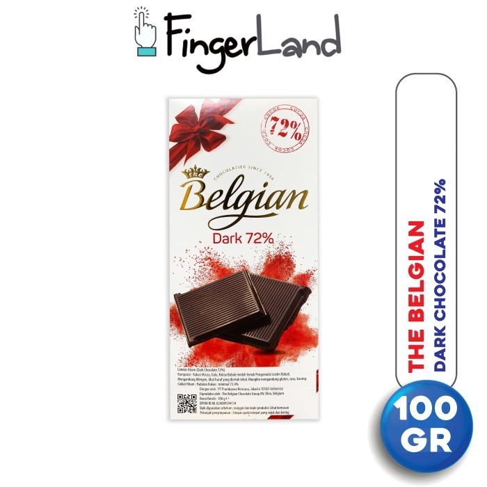

THE BELGIAN Dark Chocolate 72% 100 gram Cokelat Hitam