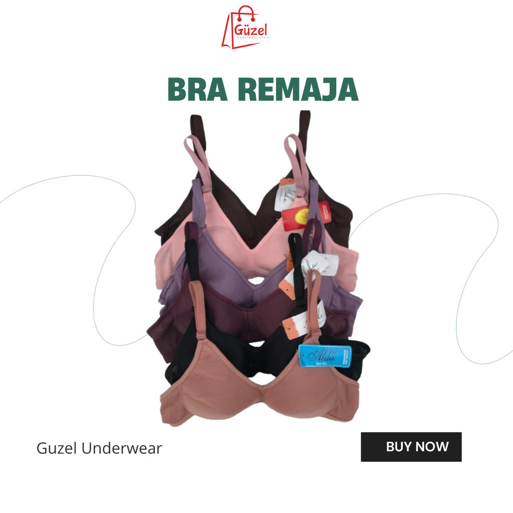 Paket 4 Pcs BH Polos Kait 3 Bra Remaja BH Remaja Kait 3 Tanpa Busa Tanpa Kawat