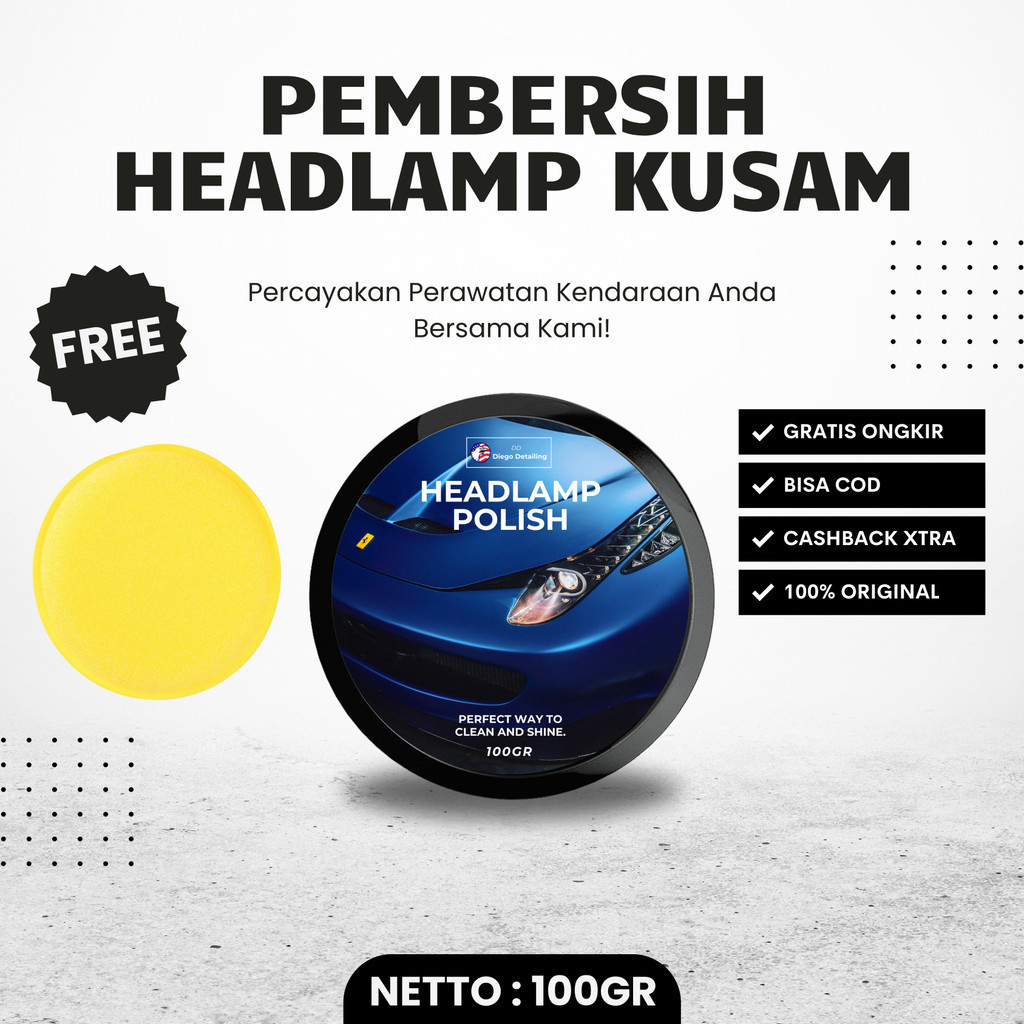 DD Auto Care - Pembersih Mika Lampu Kendaraan / Headlight Cleaner / Headlamp Restorer / Headlight Re
