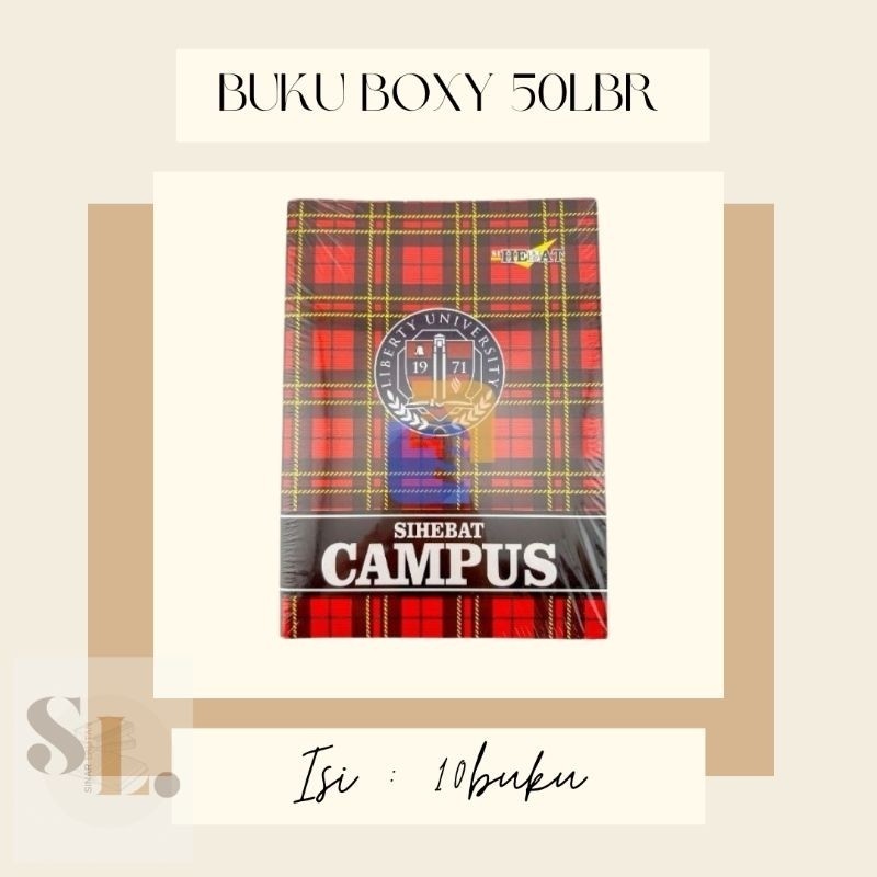 

BUKU TULIS CAMPUS BOXY 50LEMBAR / BUKU TULIS BESAR