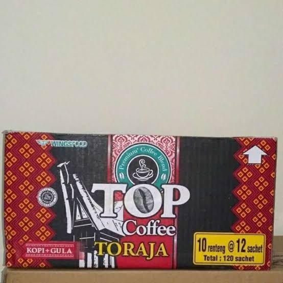 

Top coffee toraja kopi+gula per dus