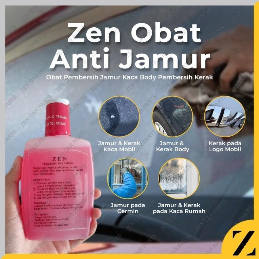 Obat Jamur Kaca Merek ZEN Cairan Cuci Jamur Pembersih Penghilang Jamur Cermin Jendela Mobil Termurah